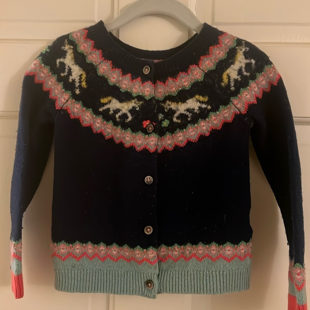 Mini Bolden girl unicorn sweater 3-4 year